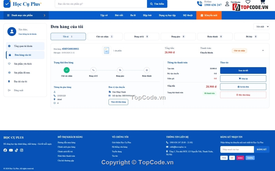 Học sinh,Website bán đồ dùng,bán